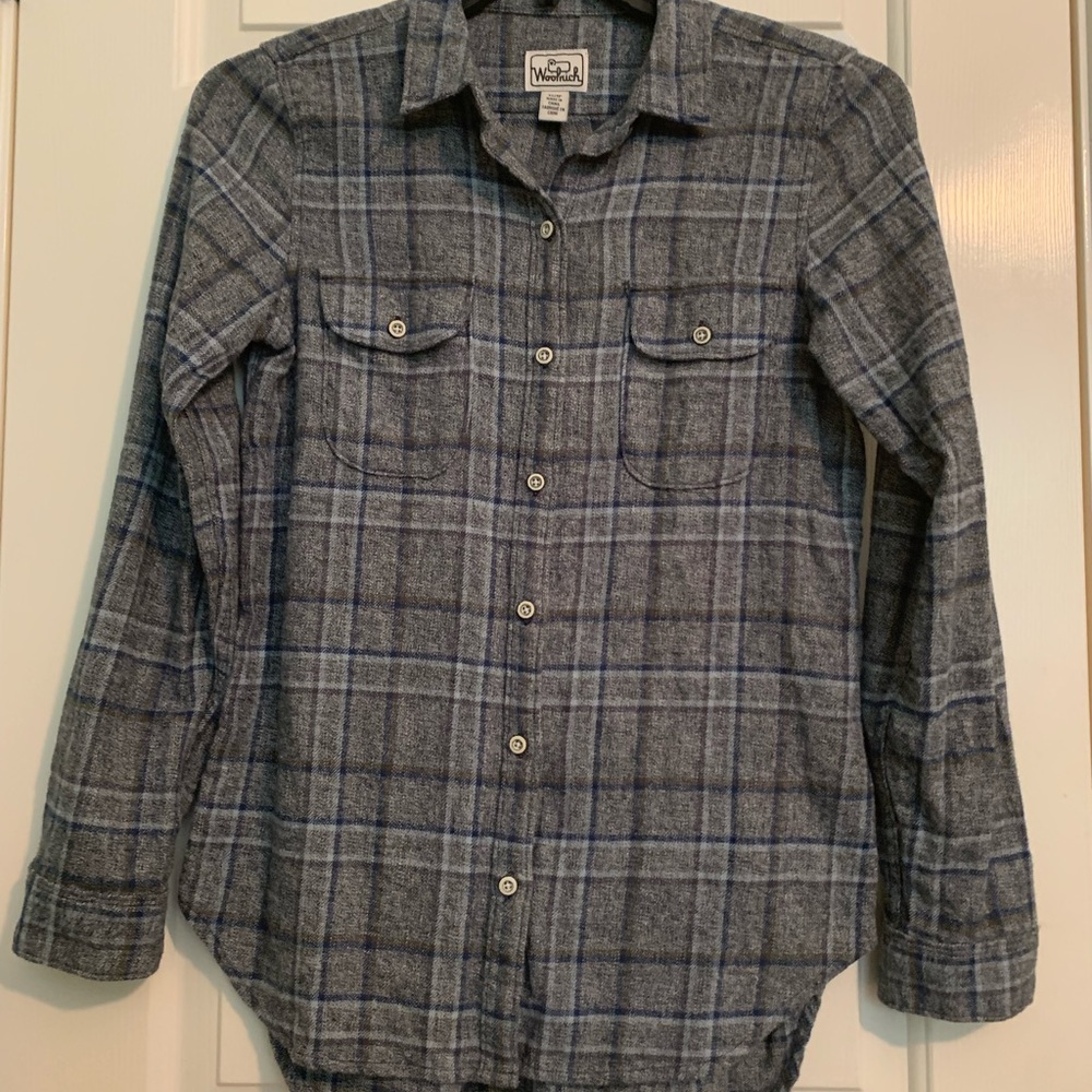 Woolrich organic cotton plaid button up. XS
